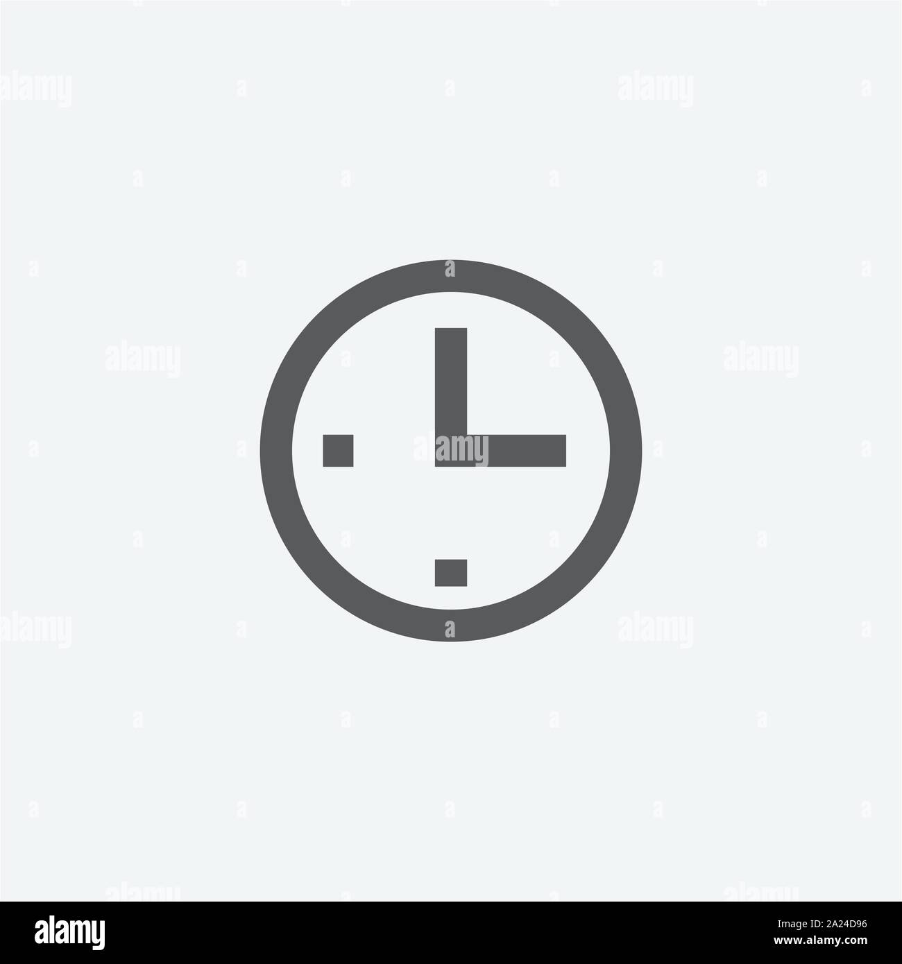 clock simple logo icon, time flat icon vector illustration, time logo linear Stock Vector