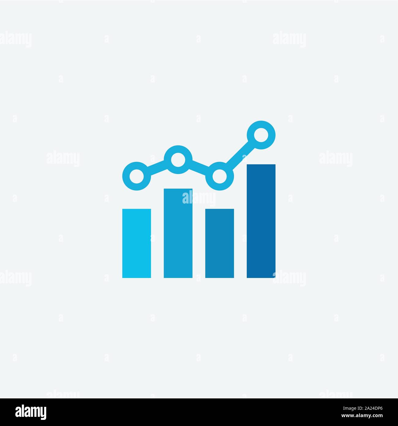 bar chart icon design template, statistic flat icon, data analytic design vector illustration, data analytic flat icon Stock Vector