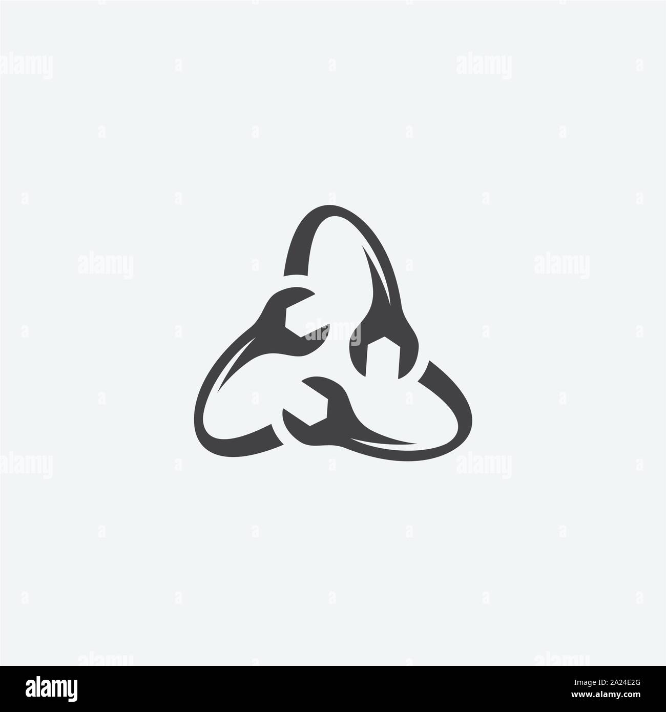 triangular tools logo design, triangular tools icon vector illustration Stock Vector