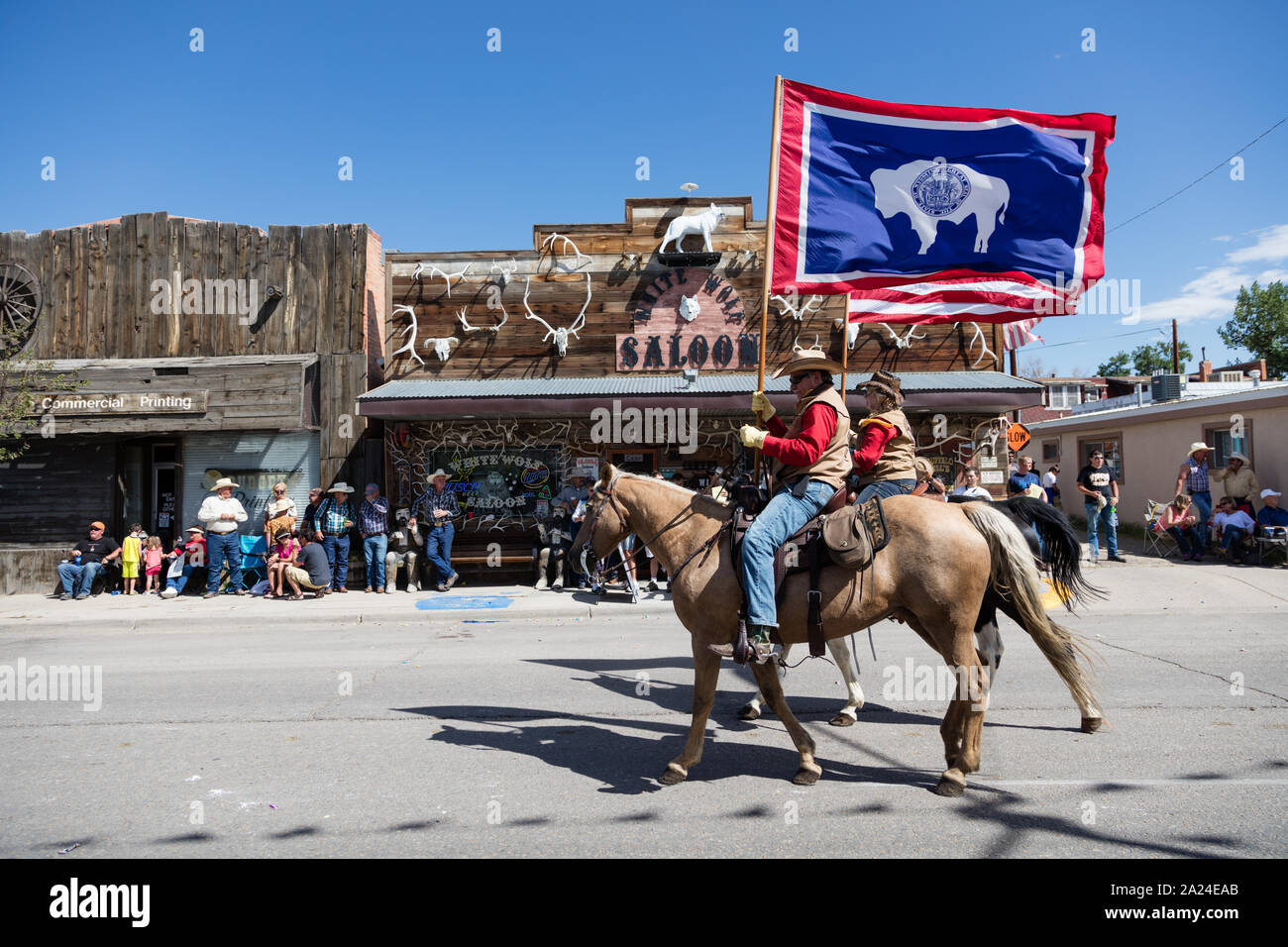 Part of the procession at Douglas, Wyoming's, annual Fair Parade held