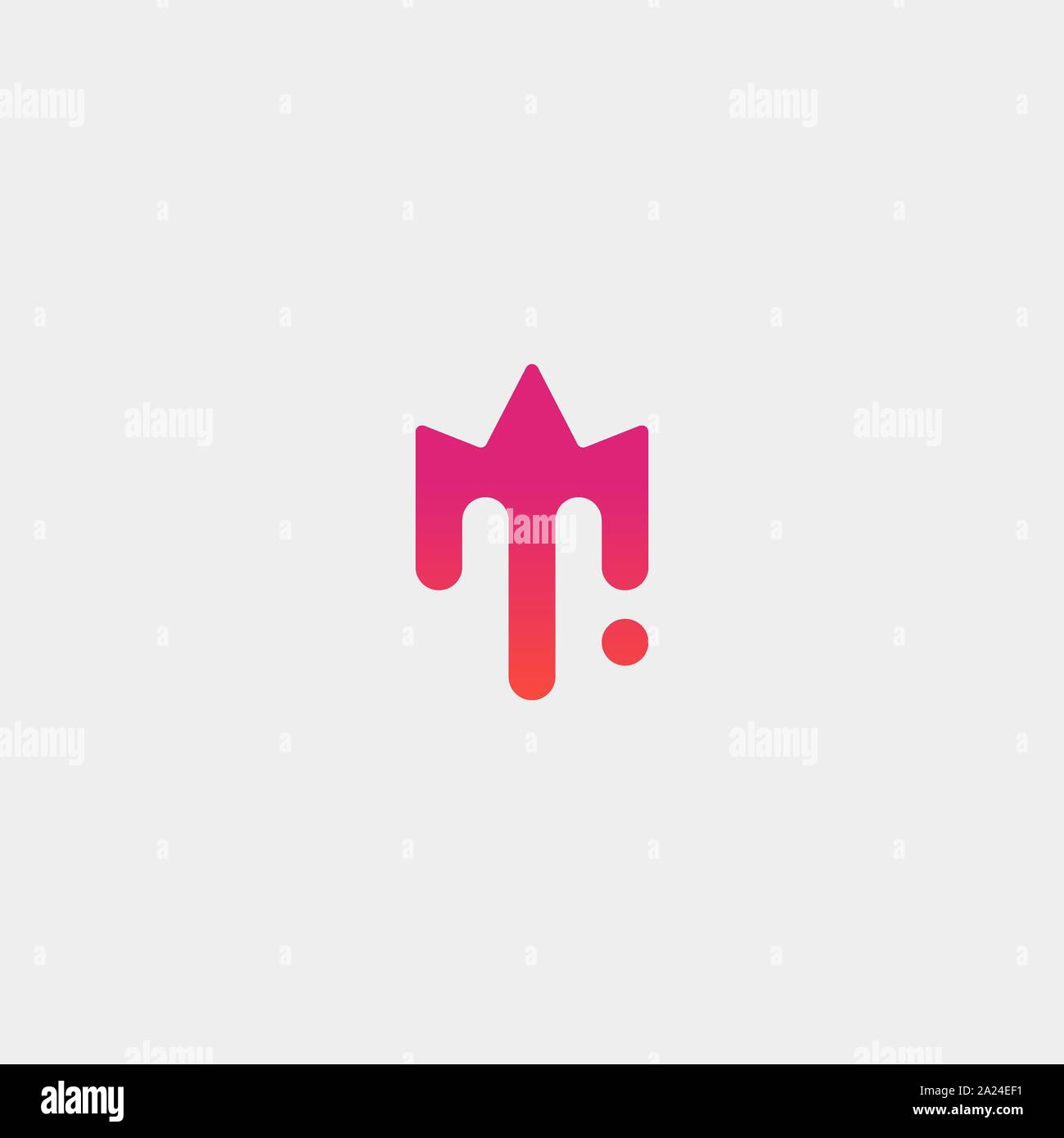 King Paint Logo Template Vector Design Icon Stock Vector