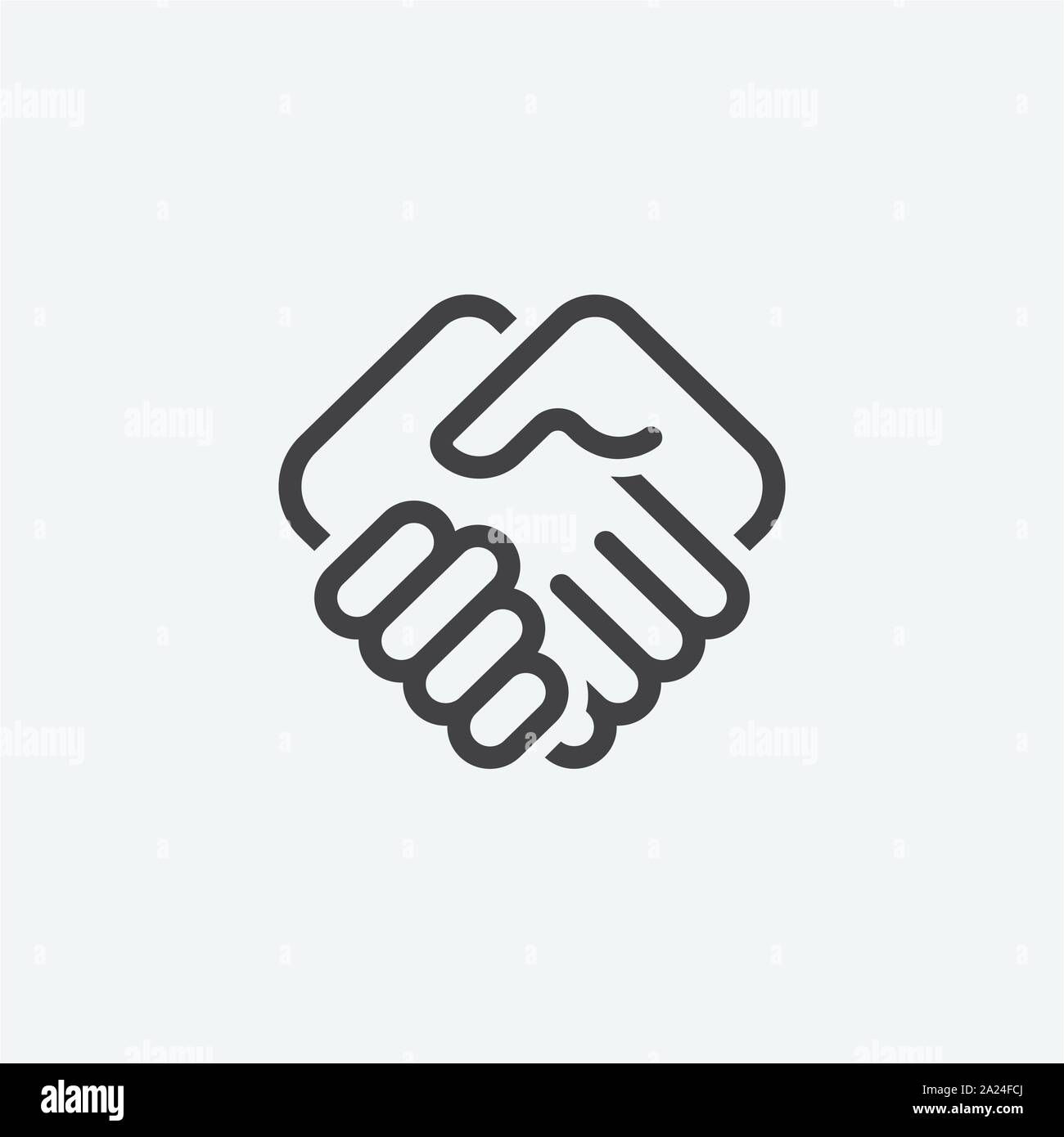 Hand shake illustration hi-res stock photography and images - Alamy