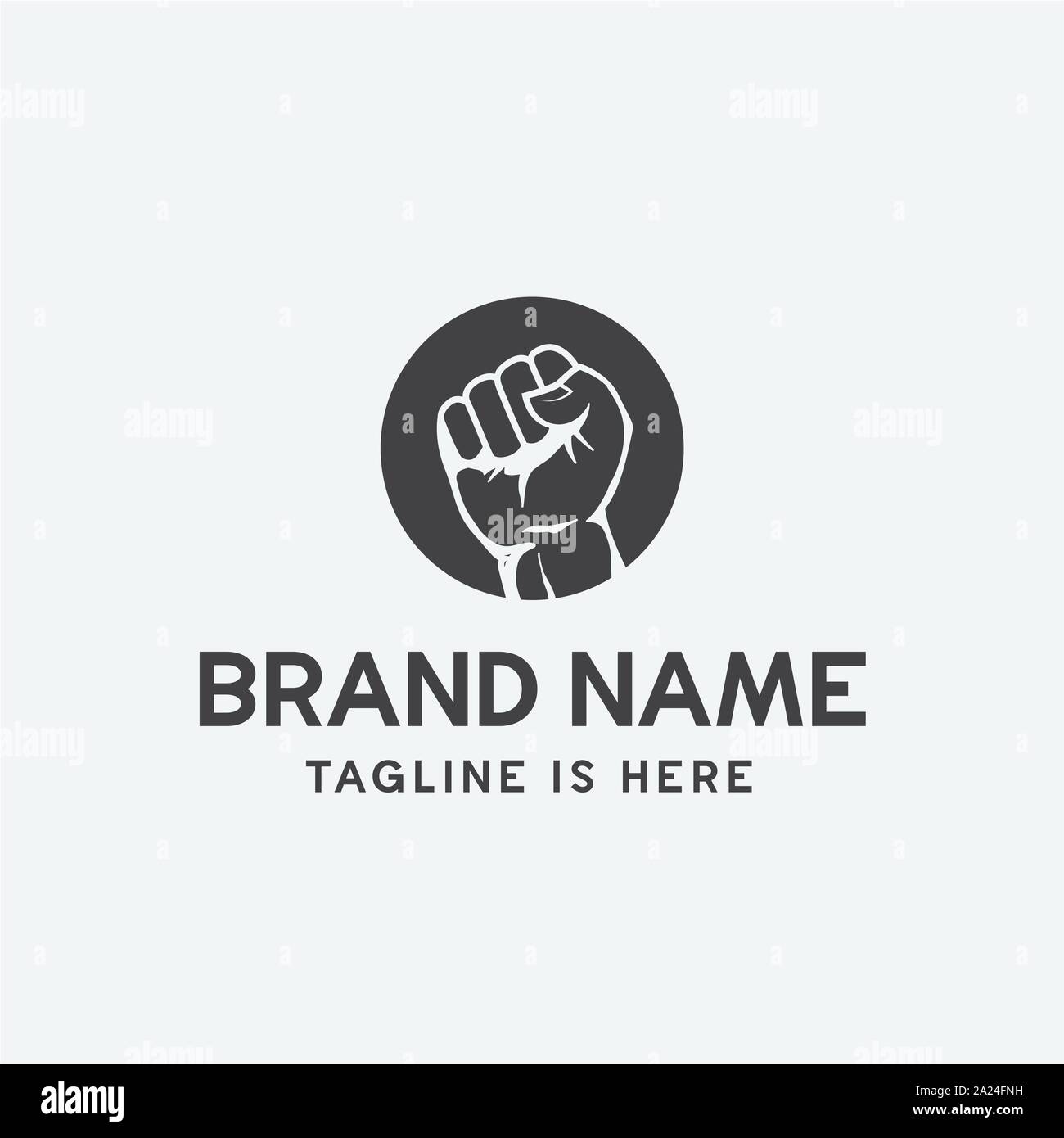 Power sign. Fist male hand. Vector Illustration Stock Vector Image ...