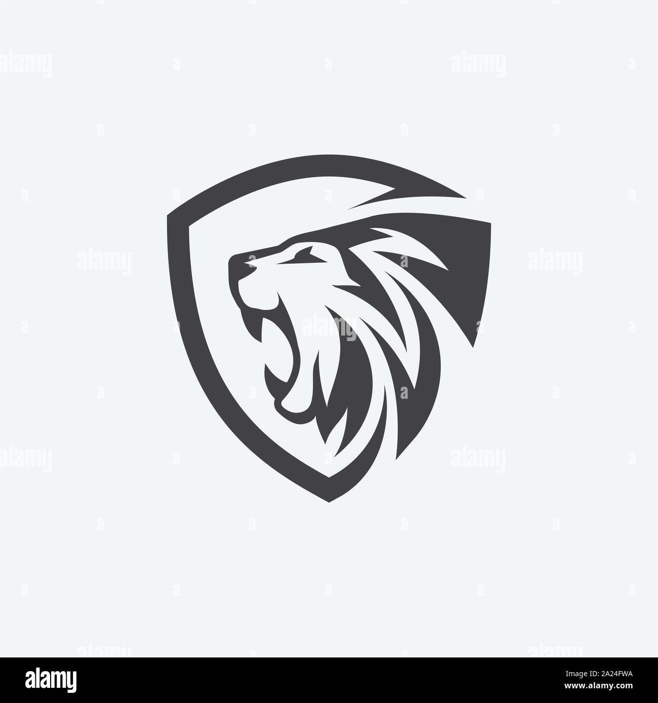 lion shield icon vector, lion logo design, lion head logo design Stock  Vector Image & Art - Alamy