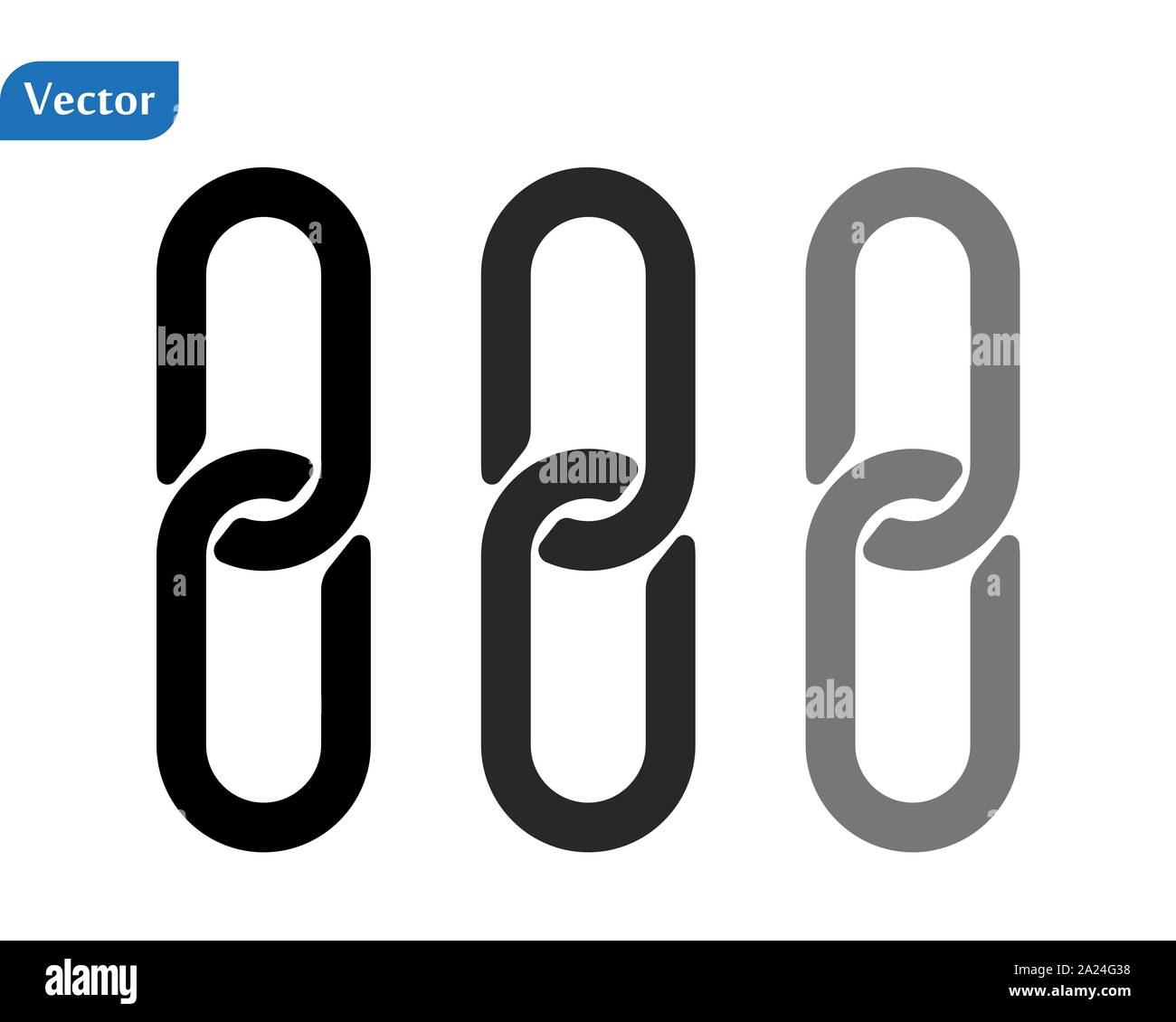 Chain, link icon vector. Link icon. Hyperlink chain symbol. Chain vector symbol. External Link