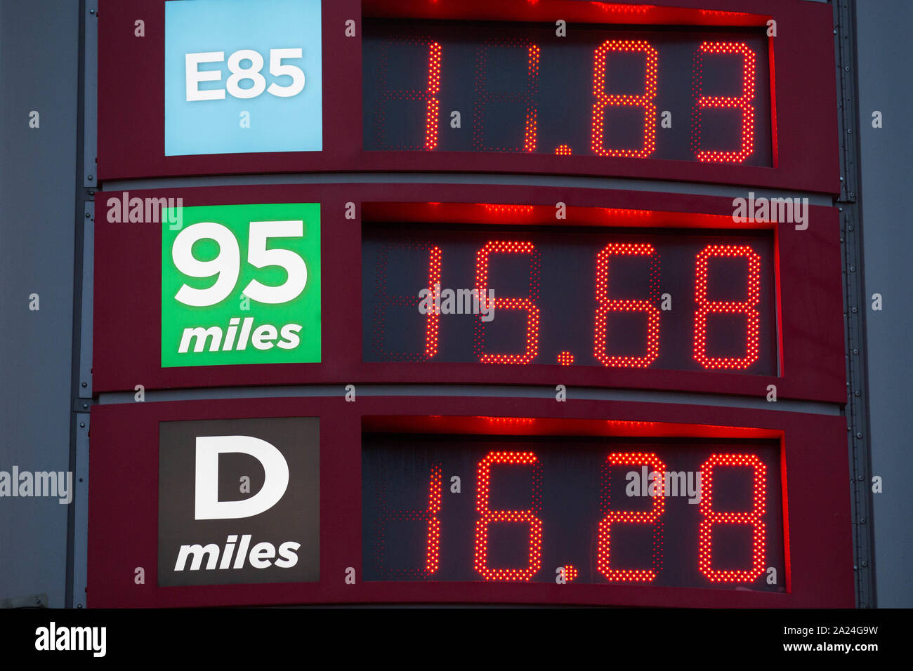 Gothenburg Sweden 28th Sep 2019 Fuel Prices At Circle K Station In Gothenburg Swedish Draft Budget Includes Lower Biofuel Taxes For 2020 Credit Karol Serewis Sopa Images Zuma Wire Alamy Live News Stock Photo