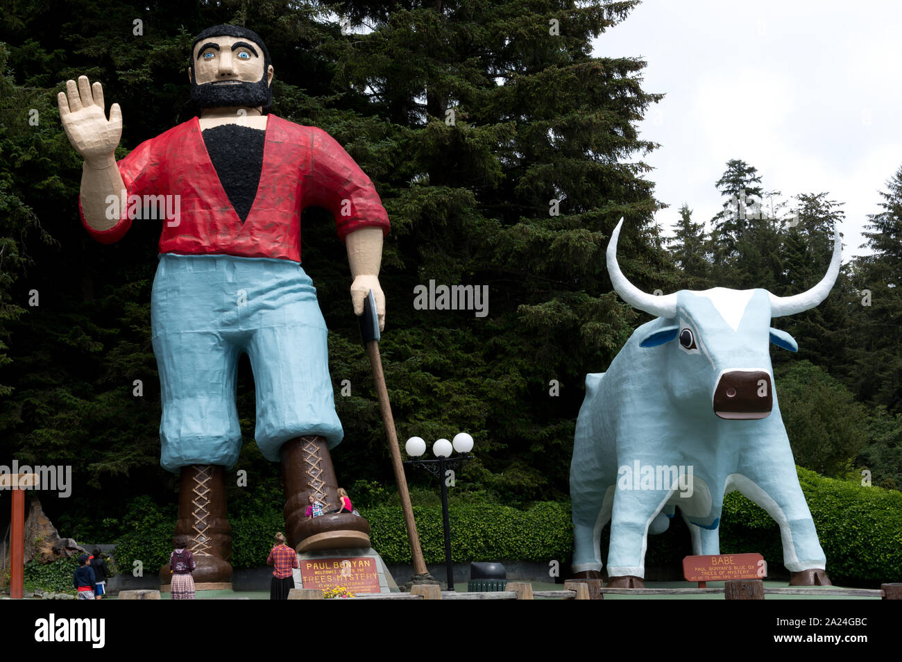Paul Bunyan and Babe the Blue Ox at the California Trees of Mystery