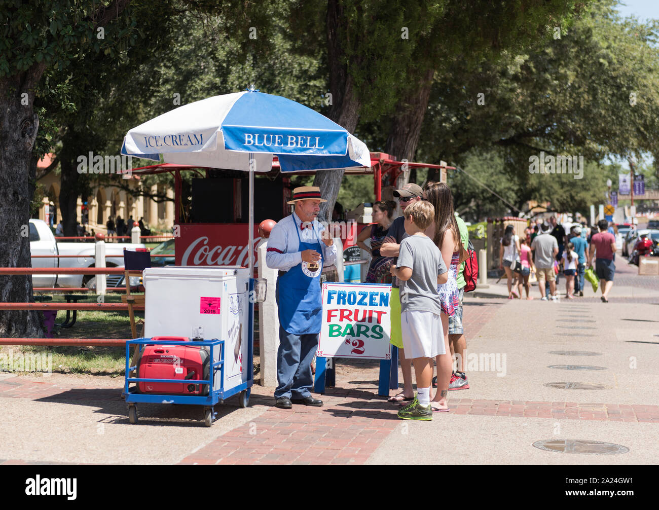 Paul O'Flaherty of Weatherford, Texas, is the Blue Bell (ice cream) Man