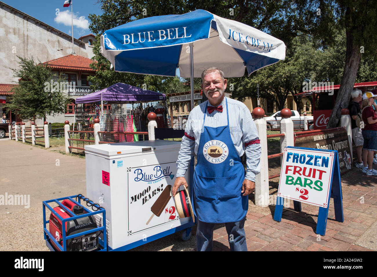 Paul O'Flaherty of Weatherford, Texas, is the Blue Bell (ice cream) Man