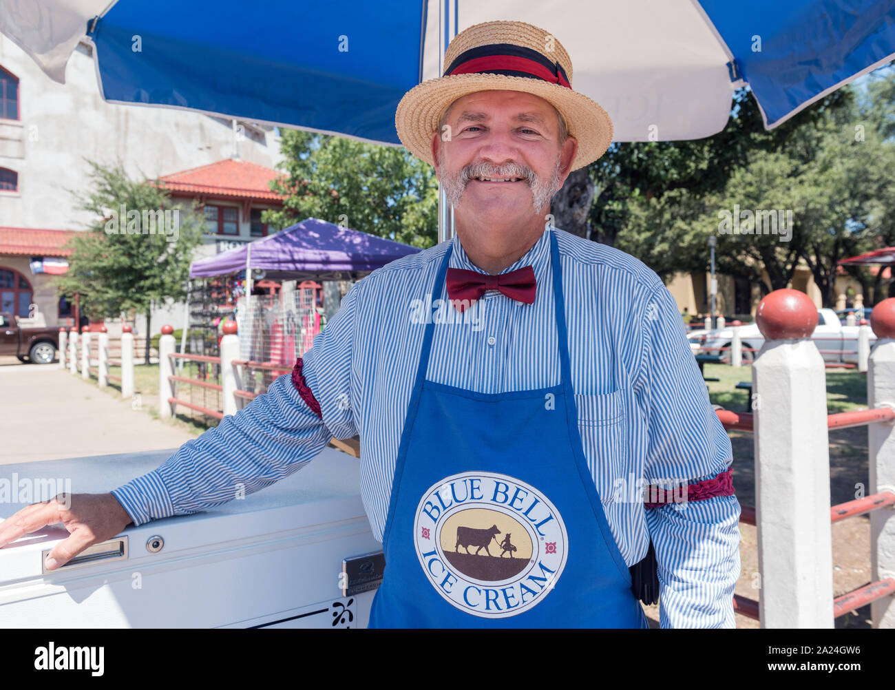 Paul O'Flaherty of Weatherford, Texas, is the Blue Bell (ice cream) Man