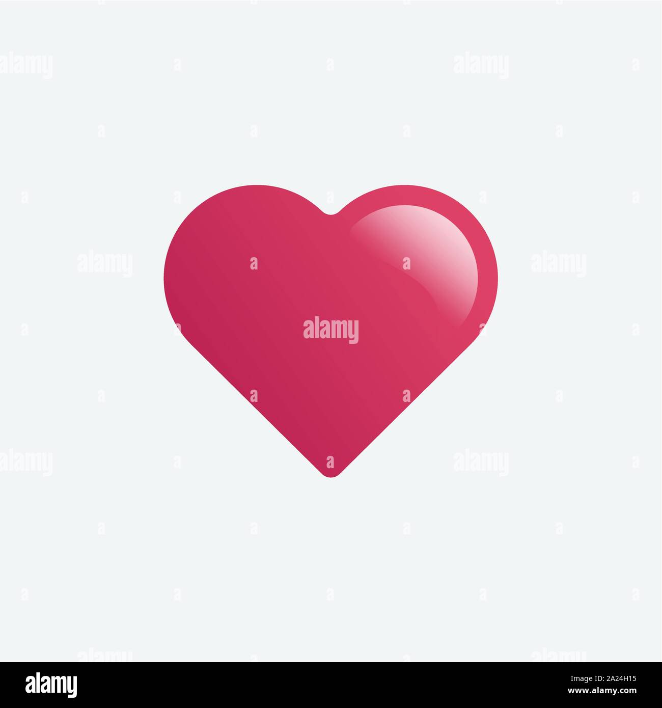 red heart icon vector, love icon design vector illustration Stock Vector