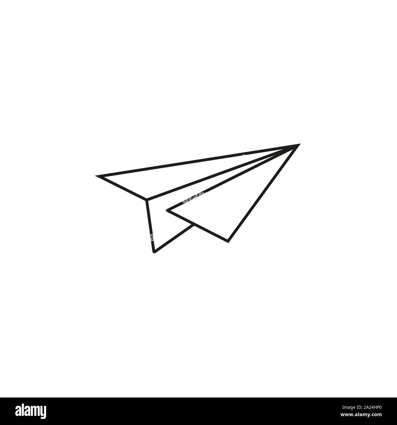 Paper airplane icon. Vector illustration, flat design Stock Vector ...