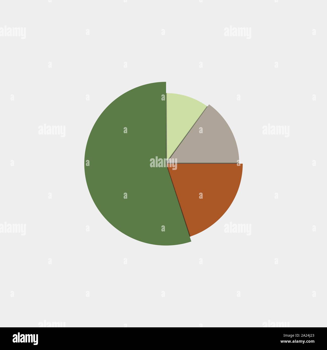 Colorful Circular chart, diagram, pie chart. Vector illustration. Stock Vector