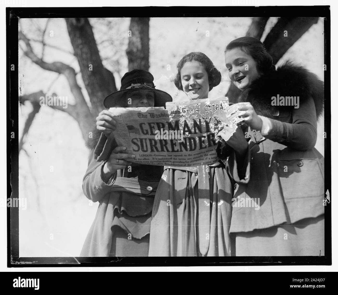 Peace demonstration, 1918 Stock Photo