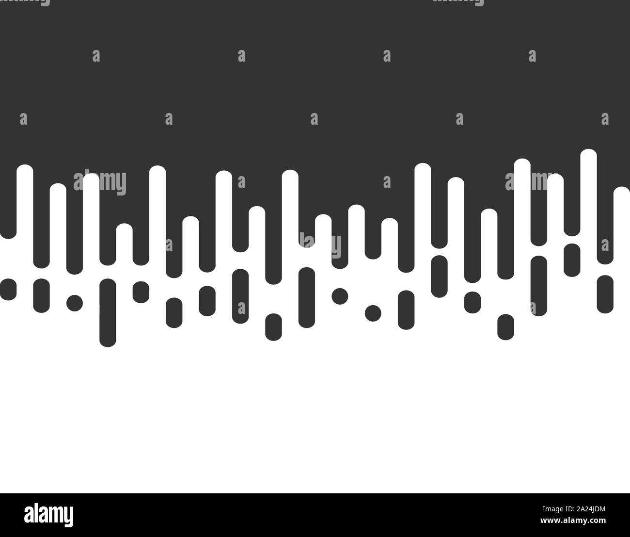 Halftone transition seamless pattern, irregular rounded lines. Vector illustration. Stock Vector
