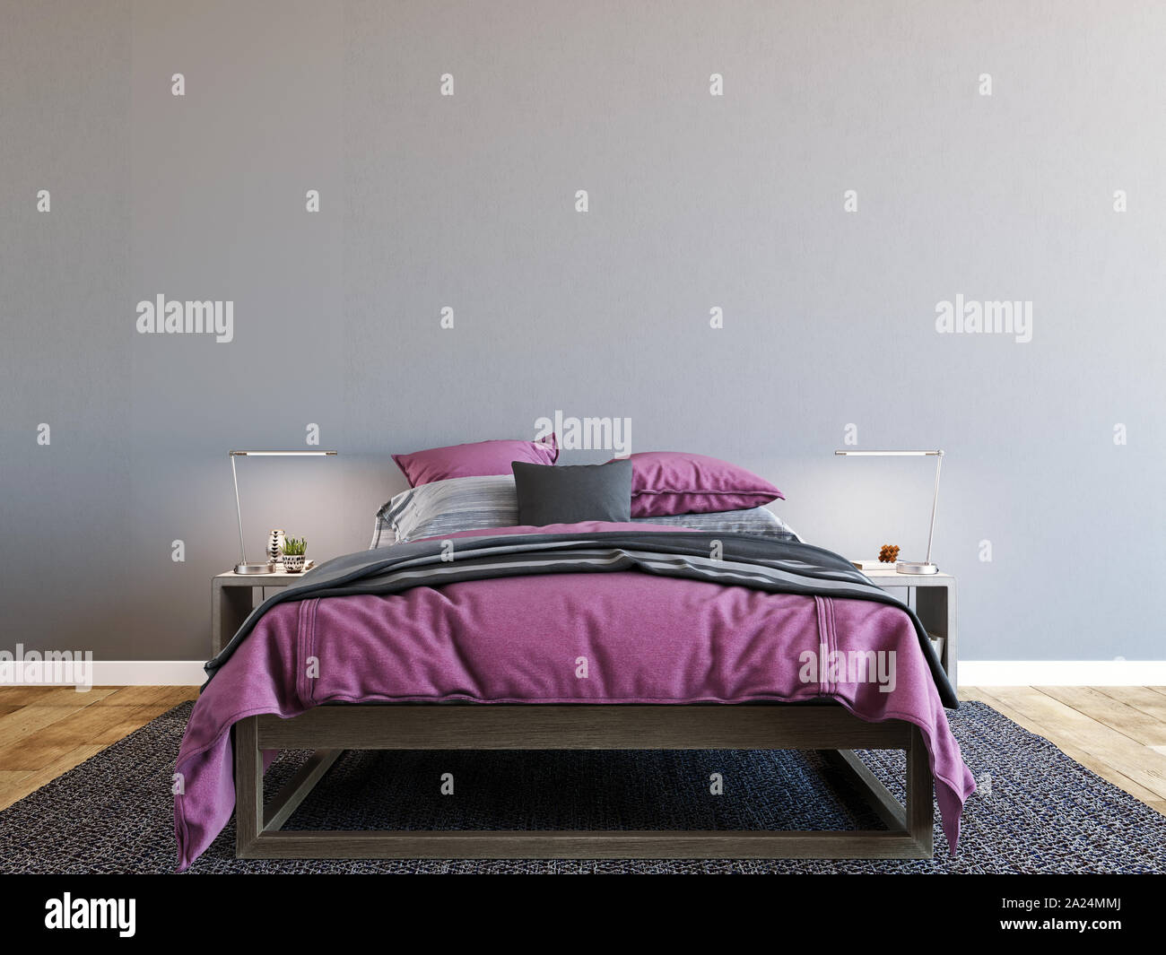 Horizontal Mock Up Poster Frame In Modern Interior