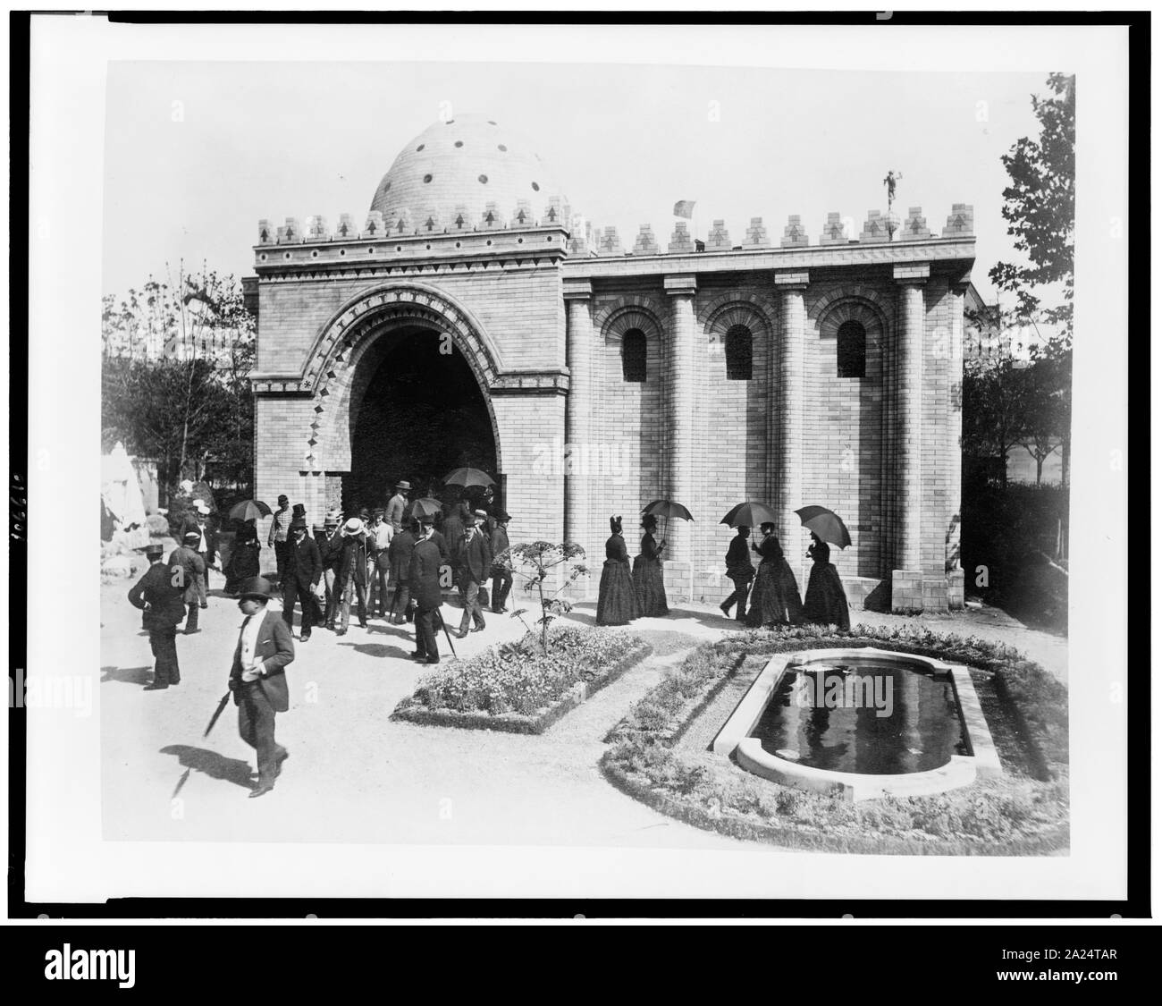 Persian house in the History of Habitation exhibit, Paris Exposition, 1889 Stock Photo