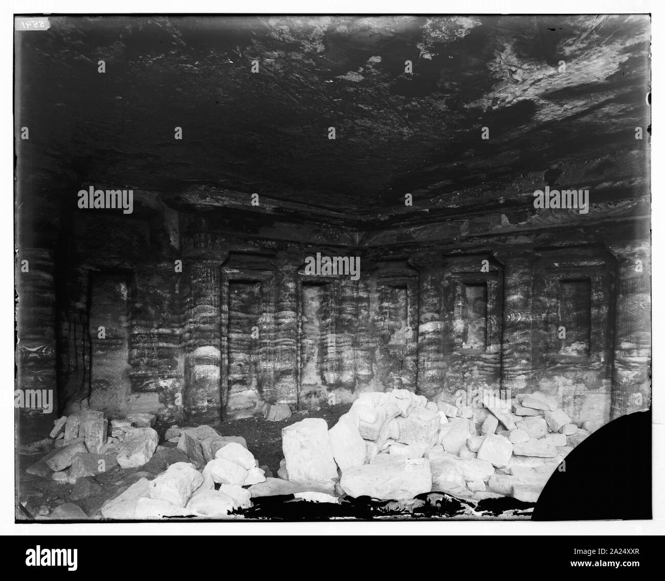 Petra. Aaron's Tomb, interior Stock Photo - Alamy