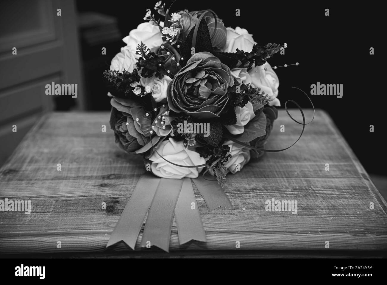 Beautiful Wedding Bouquets & Flowers Stock Photo