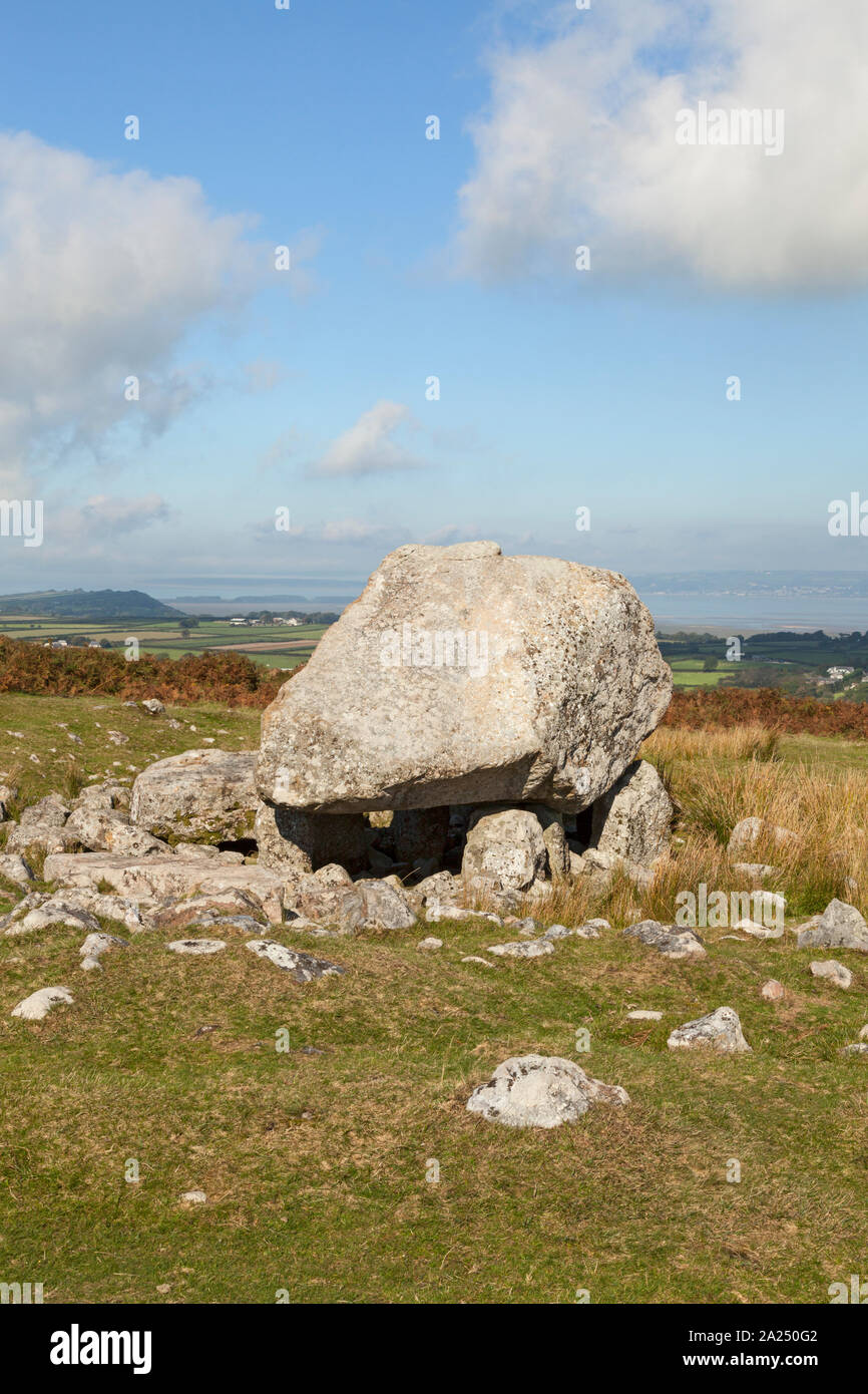 Arthur's Stone (Neolithic burial chamber 2500 BC), Cefn Bryn, Gower Peninsula, Swansea, South