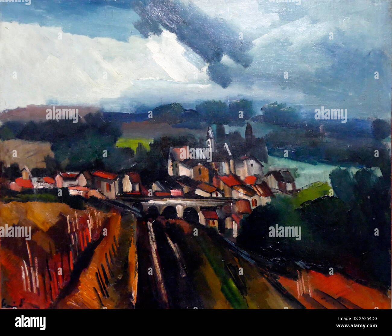 View of a small town, 1911 by Maurice de Vlaminck 1876-1955 Stock Photo