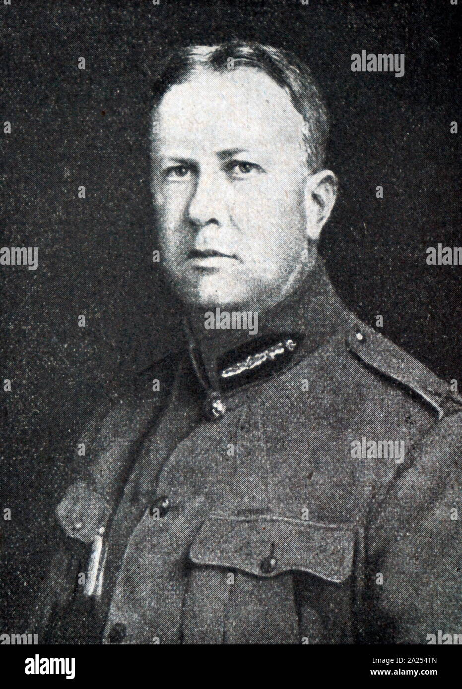 General Sir Arthur William Currie, (1875 - 1933) senior officer of the Canadian Army who fought during World War I. Stock Photo