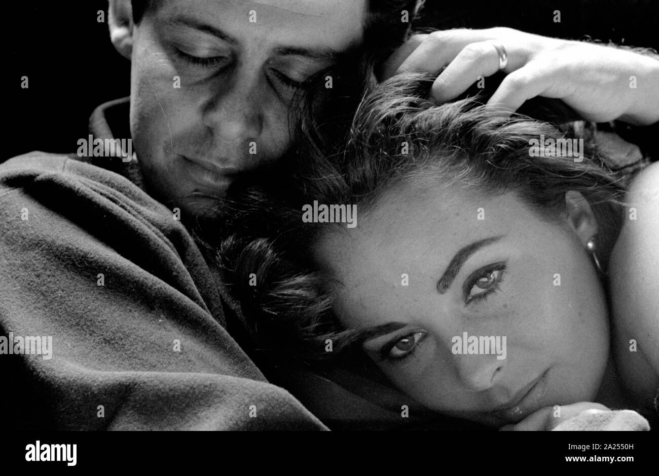 Actress Elizabeth Taylor with husband, Eddie Fisher, in 1962 Stock Photo