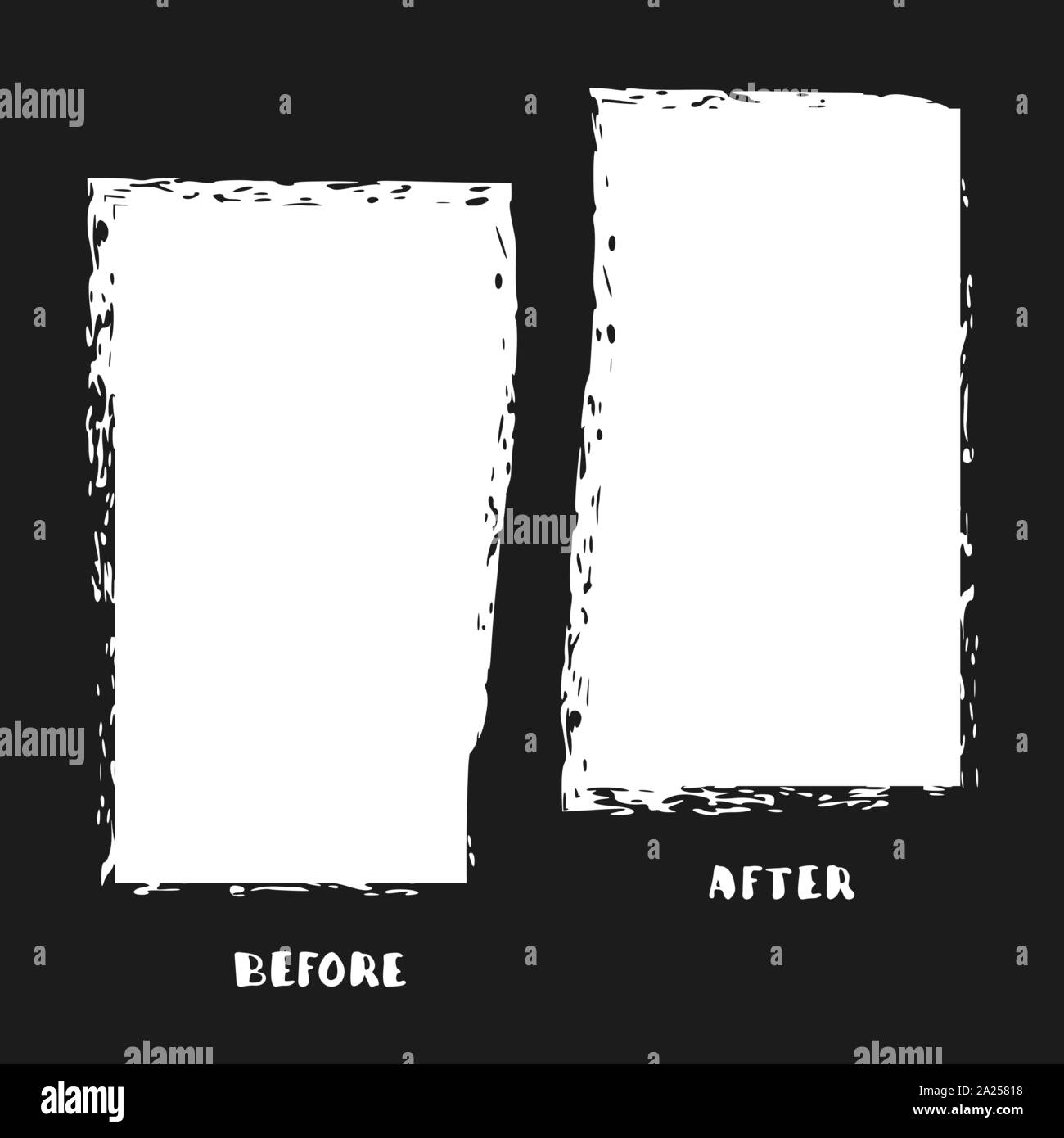 Before And After Template Comparison Banner With Copy Space Vector Illustartion Stock Vector Image Art Alamy