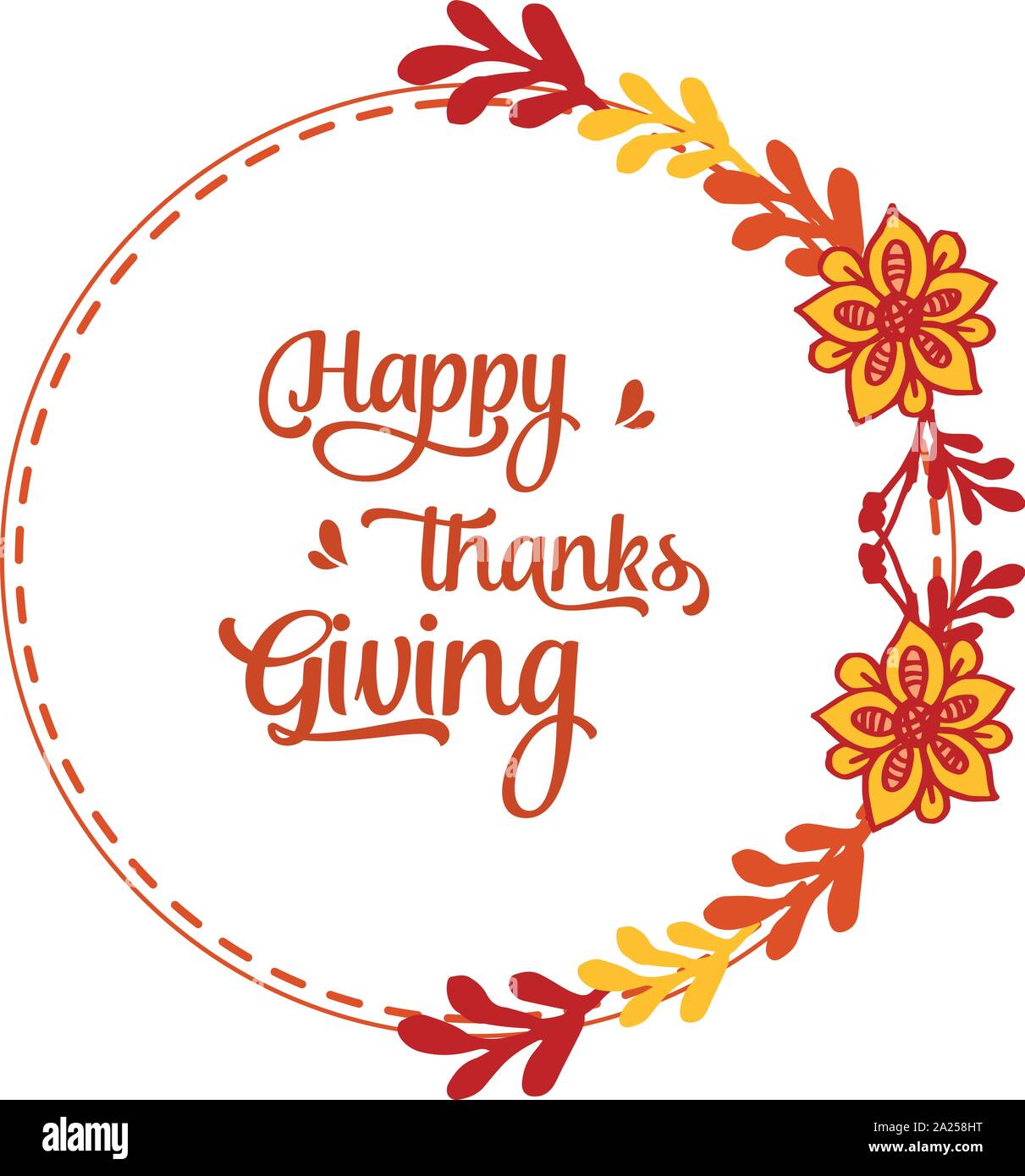 Template of card thanksgiving, with ornate of autumn leaf frame. Vector ...