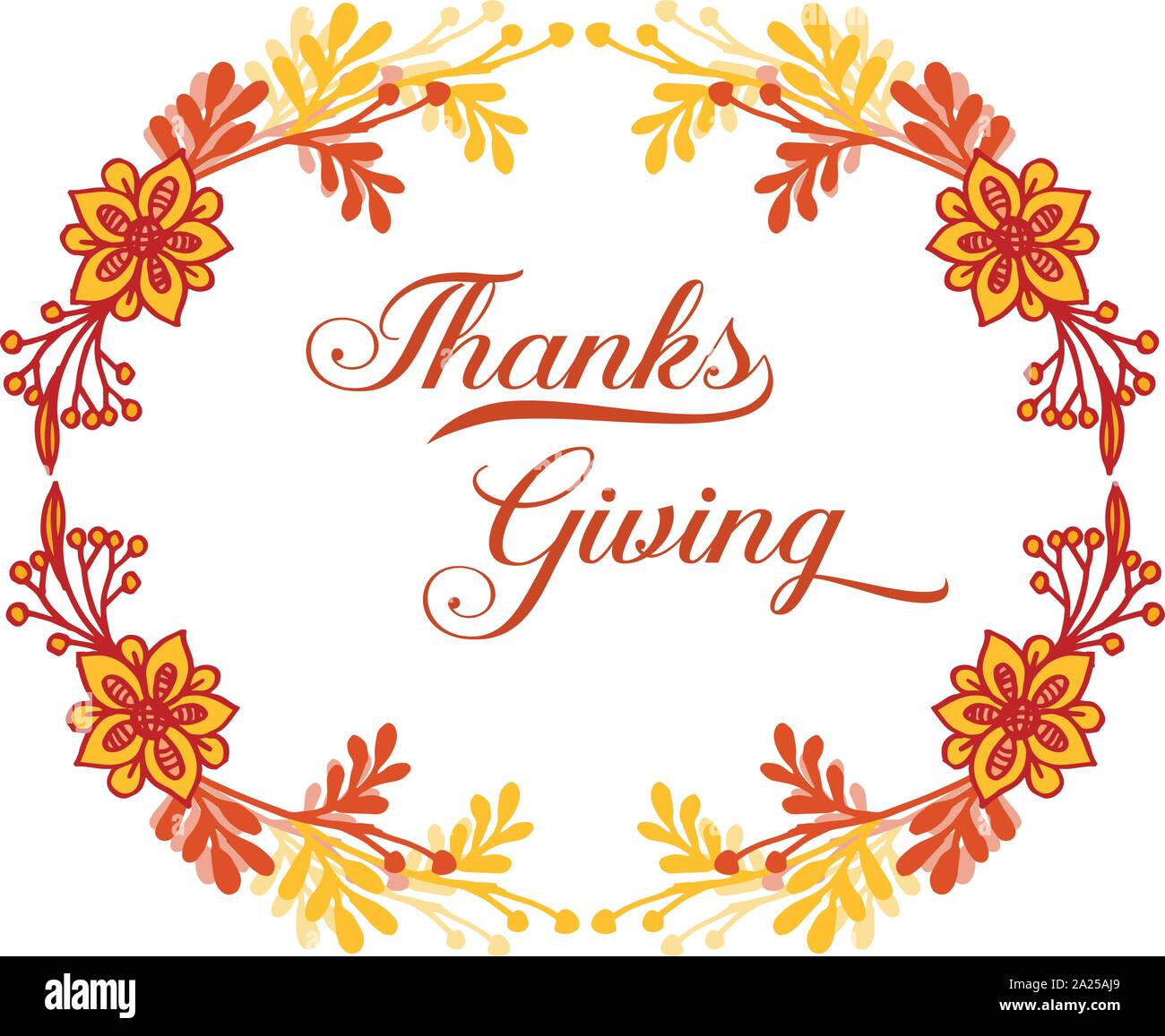 Concept card of thanksgiving, with autumn leaves frame background ...