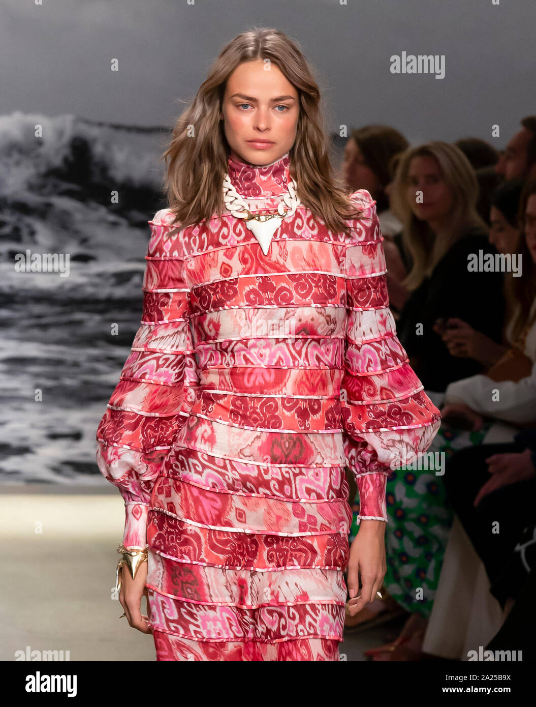 New York, NY - Sept 09, 2019: Birgit Kos walks the runway at the