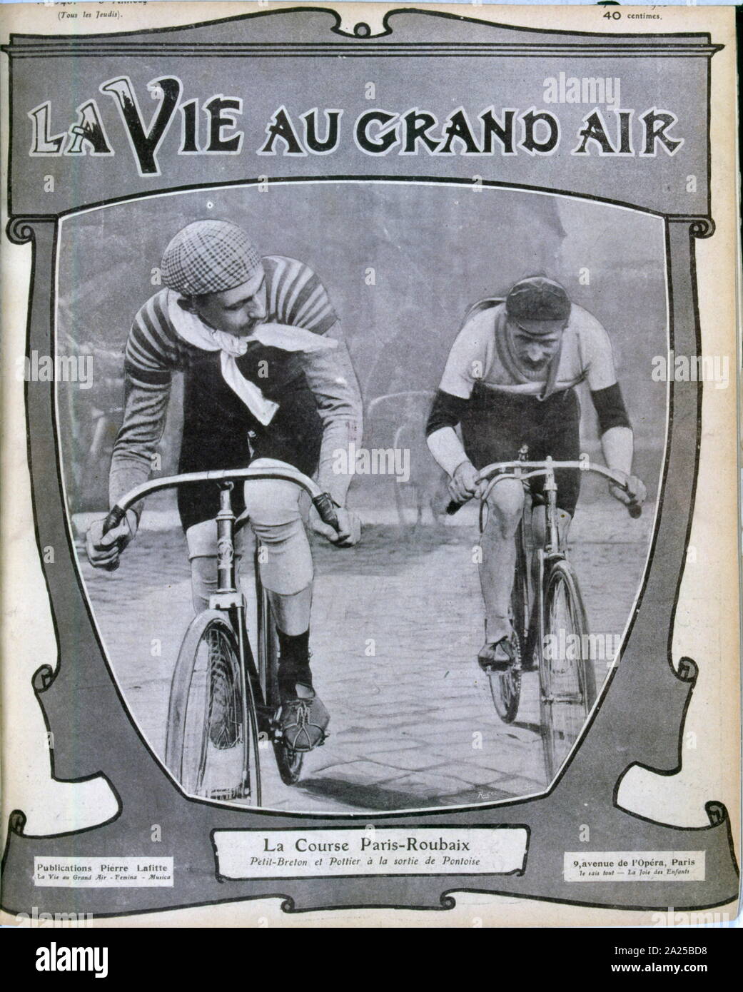 Vintage Bicycle racing (French) 1905 Stock Photo