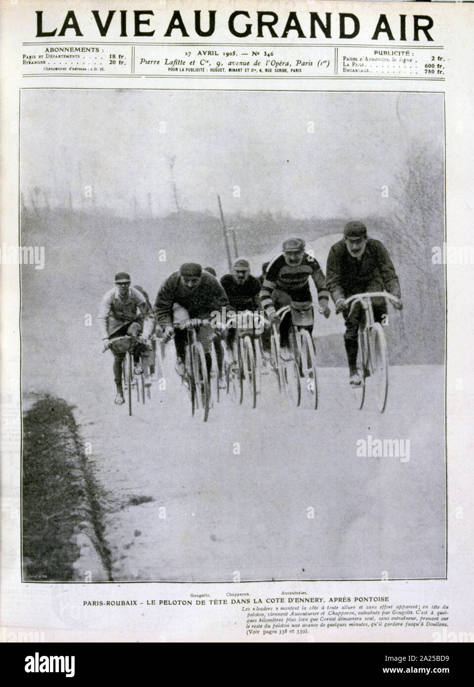 Vintage Bicycle racing (French) 1905 Stock Photo