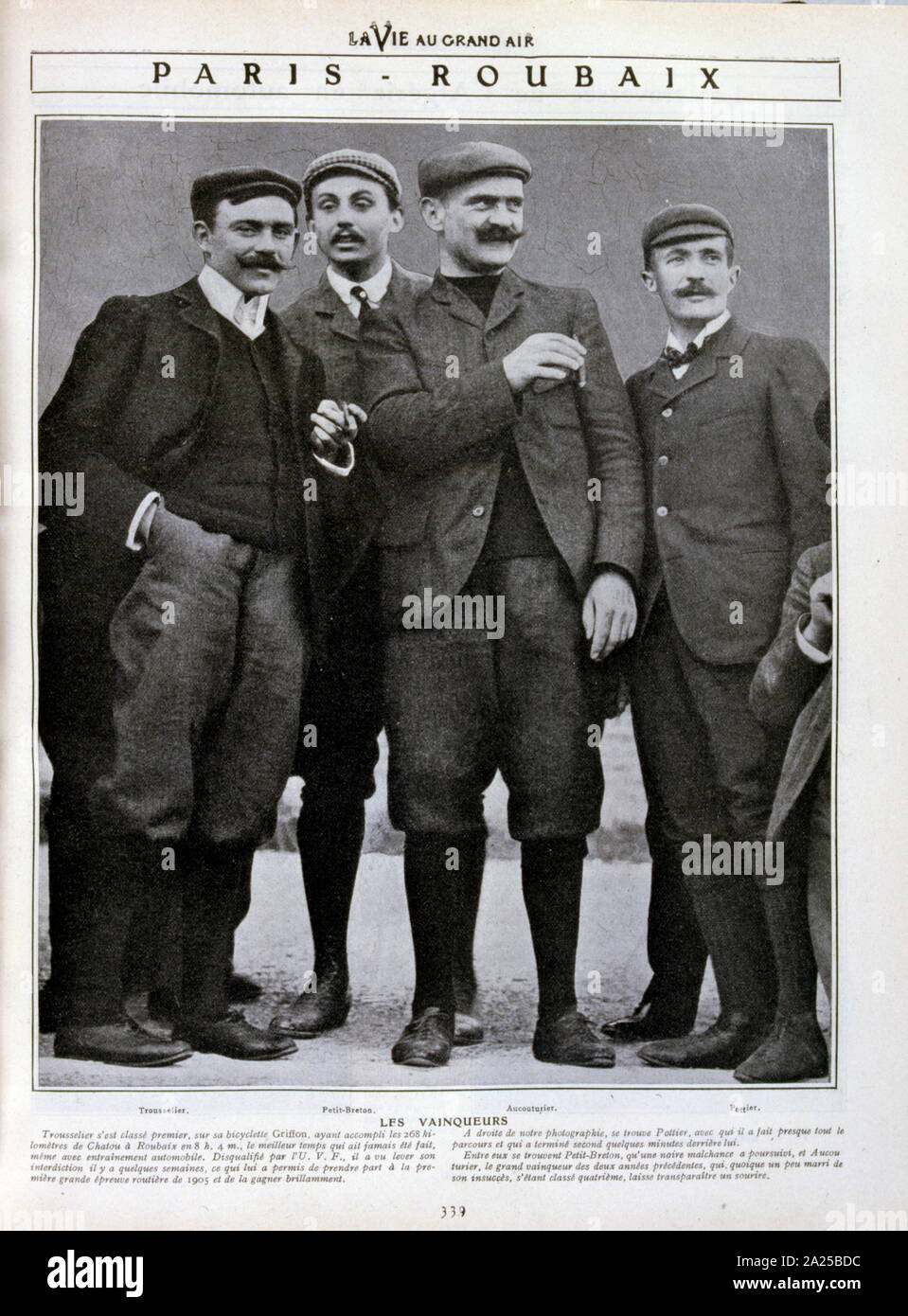 Vintage cyclists (French) 1905 Stock Photo