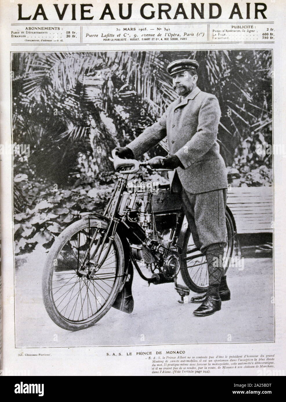 Albert I (1848 – 1922), Prince of Monaco and Duke of Valentinois from 10  September 1889 until his death Stock Photo - Alamy