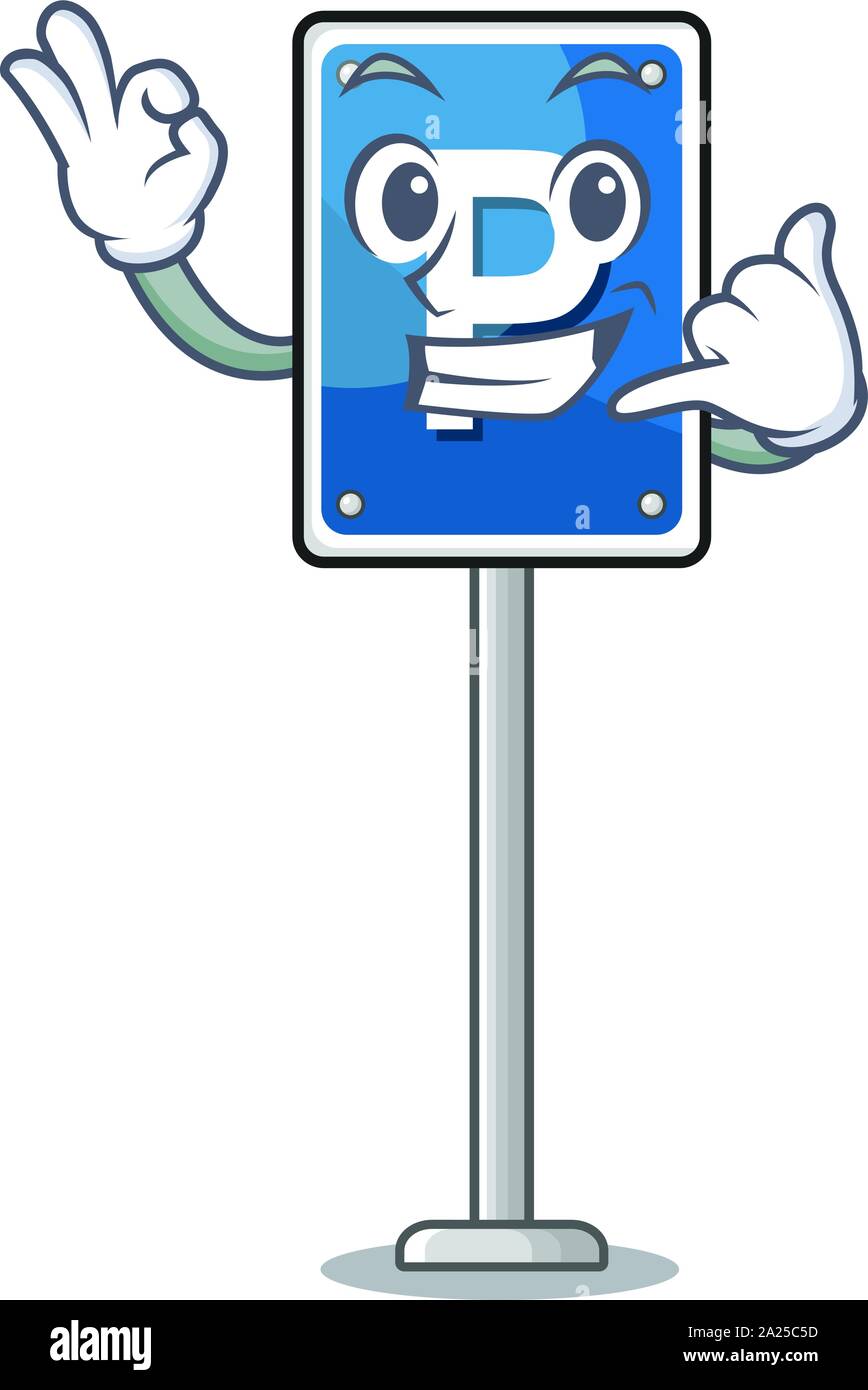 Call me parking sign character shape the cartoon Stock Vector Image & Art - Alamy Call me parking sign character shape the cartoon Stock Vector Image & Art - Alamy