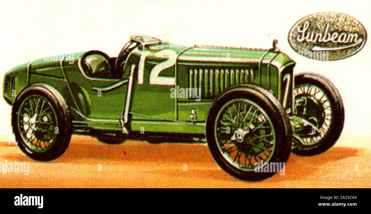 1922 Sunbeam Racing cars participated in the XVI Grand Prix de l'A.C.F. in Strasbourg. The race took place on 15 July 1922 and was run to a formula stipulating that maximum engine capacity should not exceed 2- litres Stock Photo
