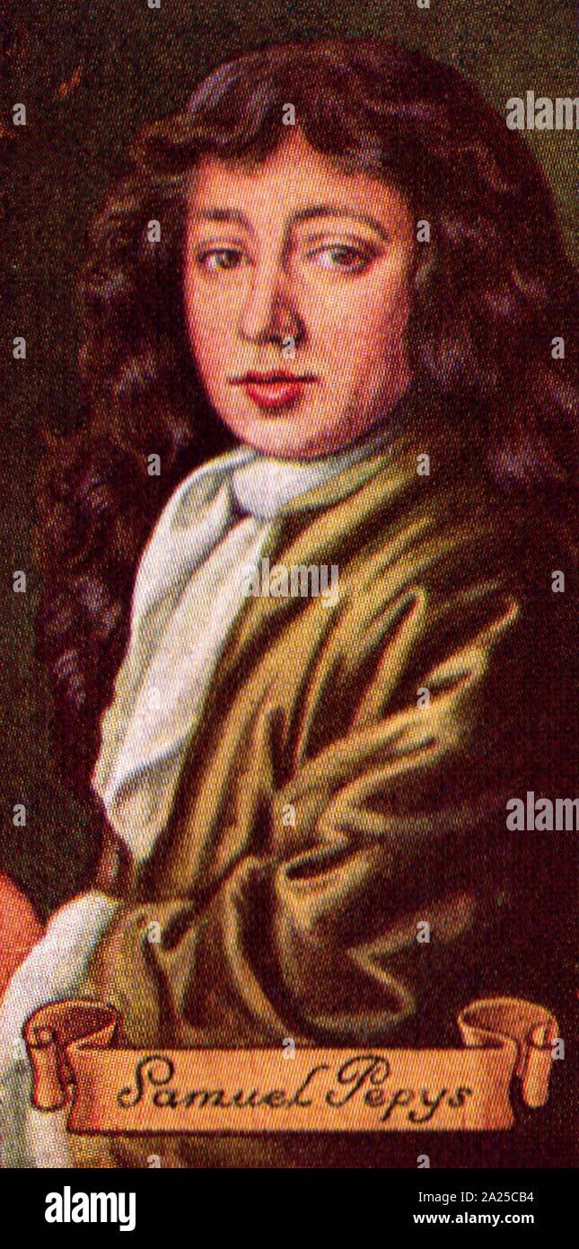 Samuel Pepys (1633 – 1703) English Member of Parliament who is most famous for the diary he kept for a decade while still a relatively young man Stock Photo