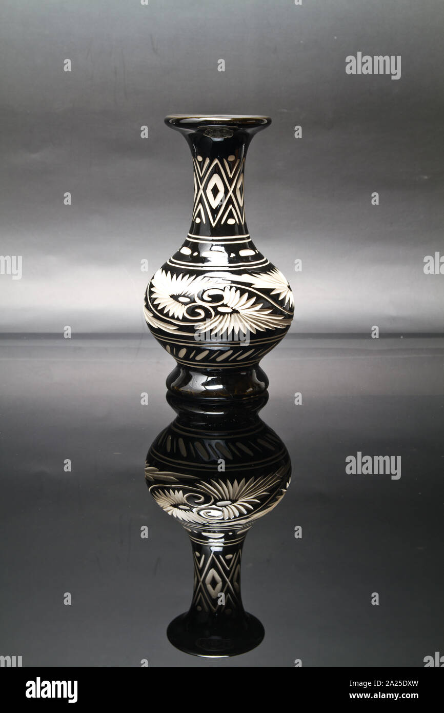 decorative vase with reflection Stock Photo