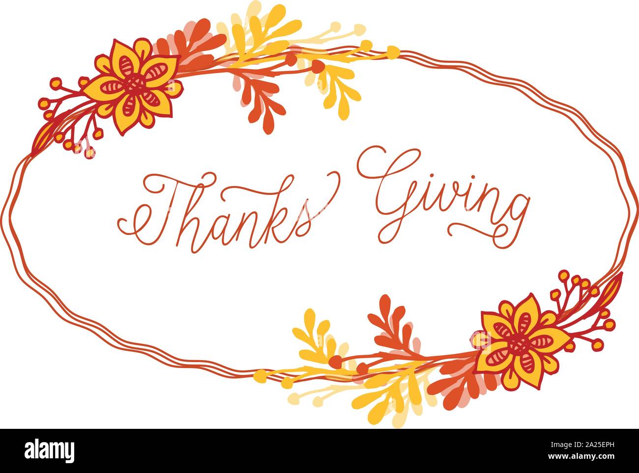 Concept card of thanksgiving, with autumn leaves frame background ...