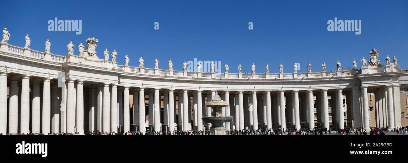 Exterior of the Papal Apartments in St Peter's Square, in Vatican City