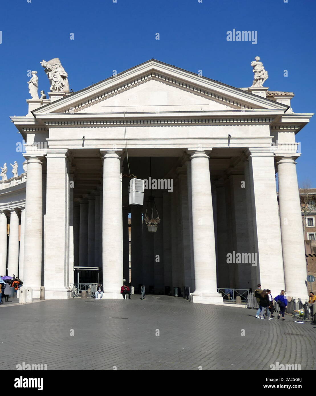 Exterior of the Papal Apartments in St Peter's Square, in Vatican City