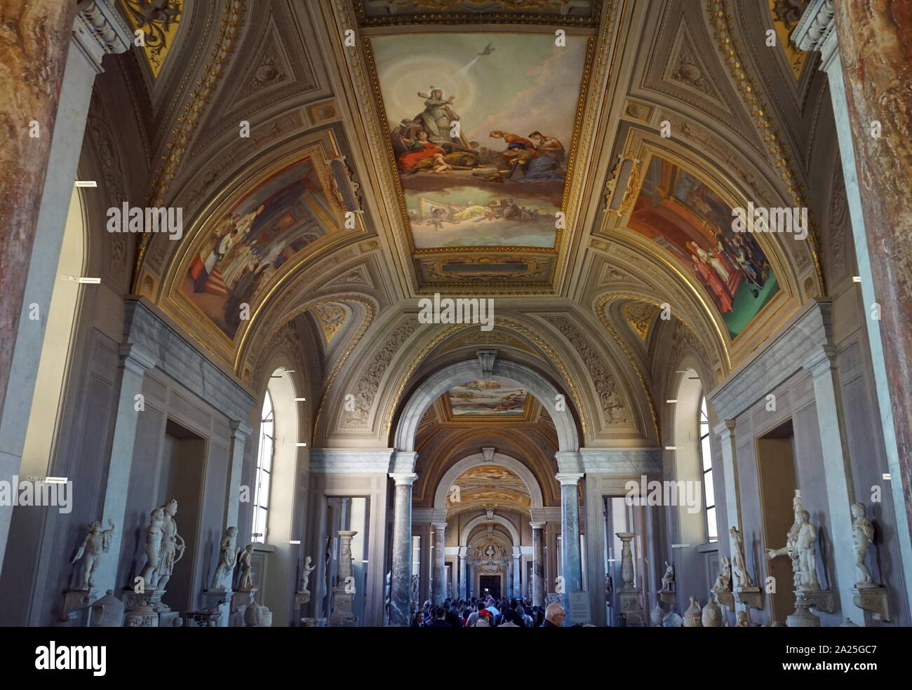 Decorative painting from inside the Vatican, Rome, Italy. Stock Photo