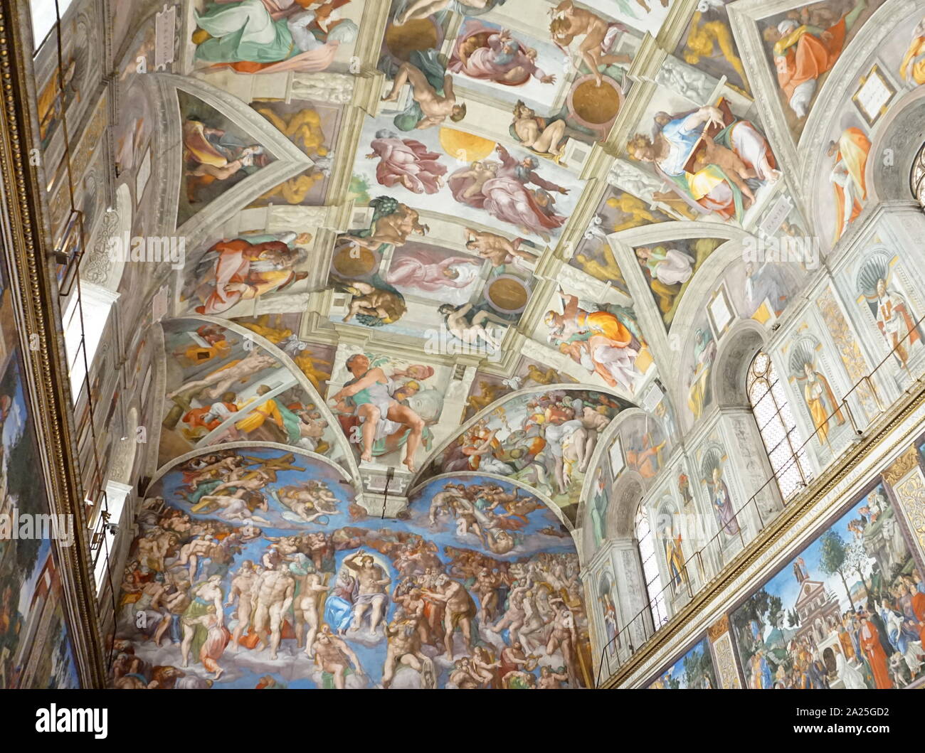 Painted scenes from the Sistine Chapel by Michelangelo. Michelangelo di Lodovico Buonarroti