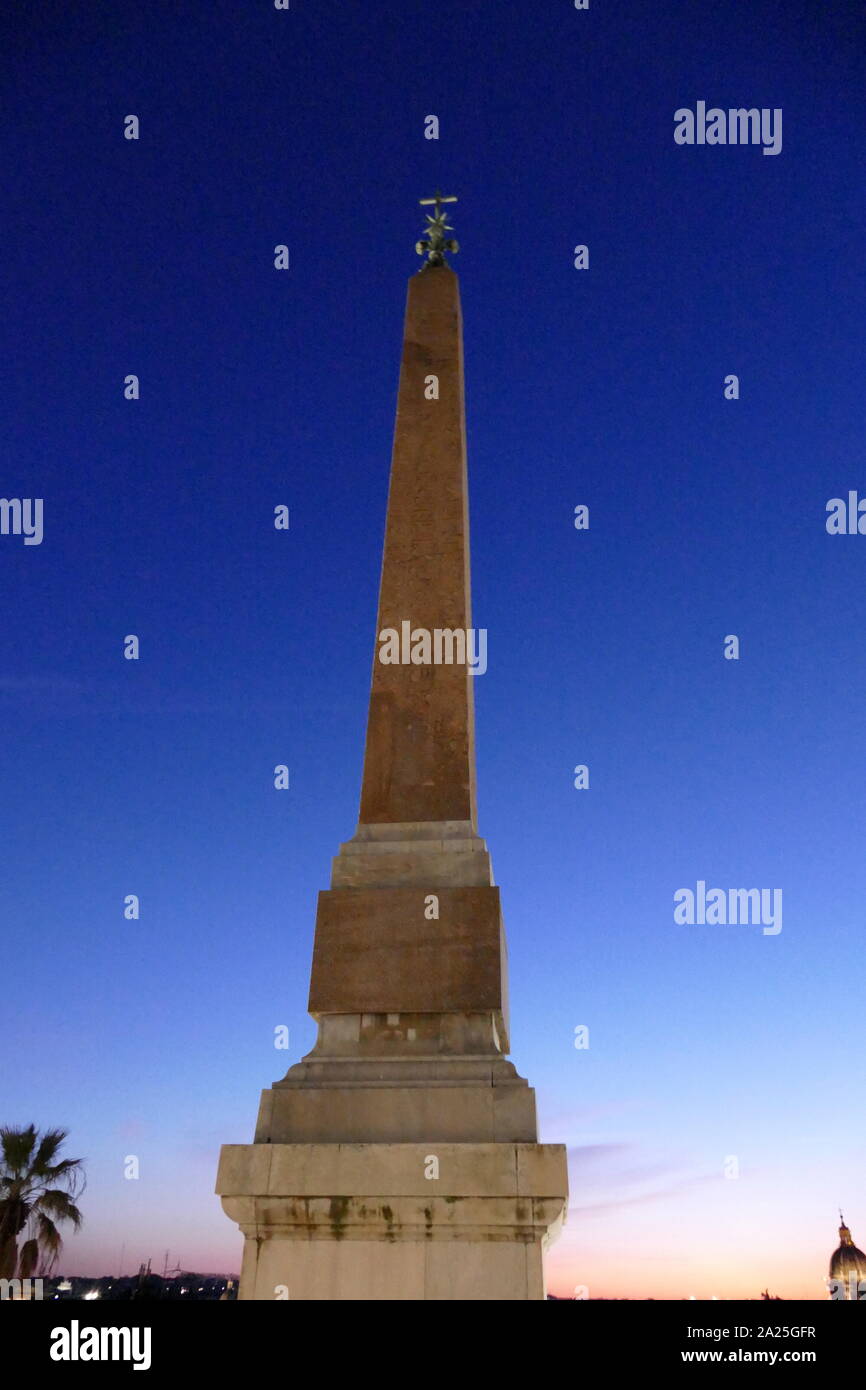 Sallustiano Obelisk at Trinita dei Monti, above the Spanish Steps Stock Photo