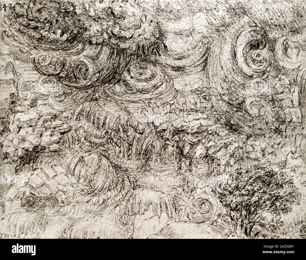 Sketch Titled Deluge By Leonardo Da Vinci Leonardo Di Ser Piero Da Vinci 1452 1519 An Italian Polymath Of The Renaissance Stock Photo Alamy