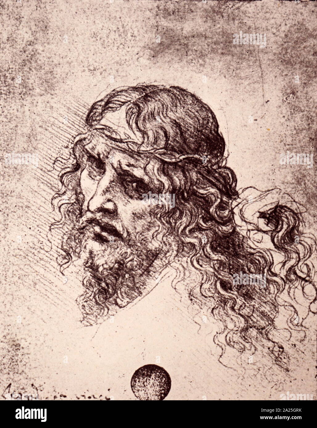 Study of Christ for the Last Supper by Leonardo da Vinci. Leonardo di ...