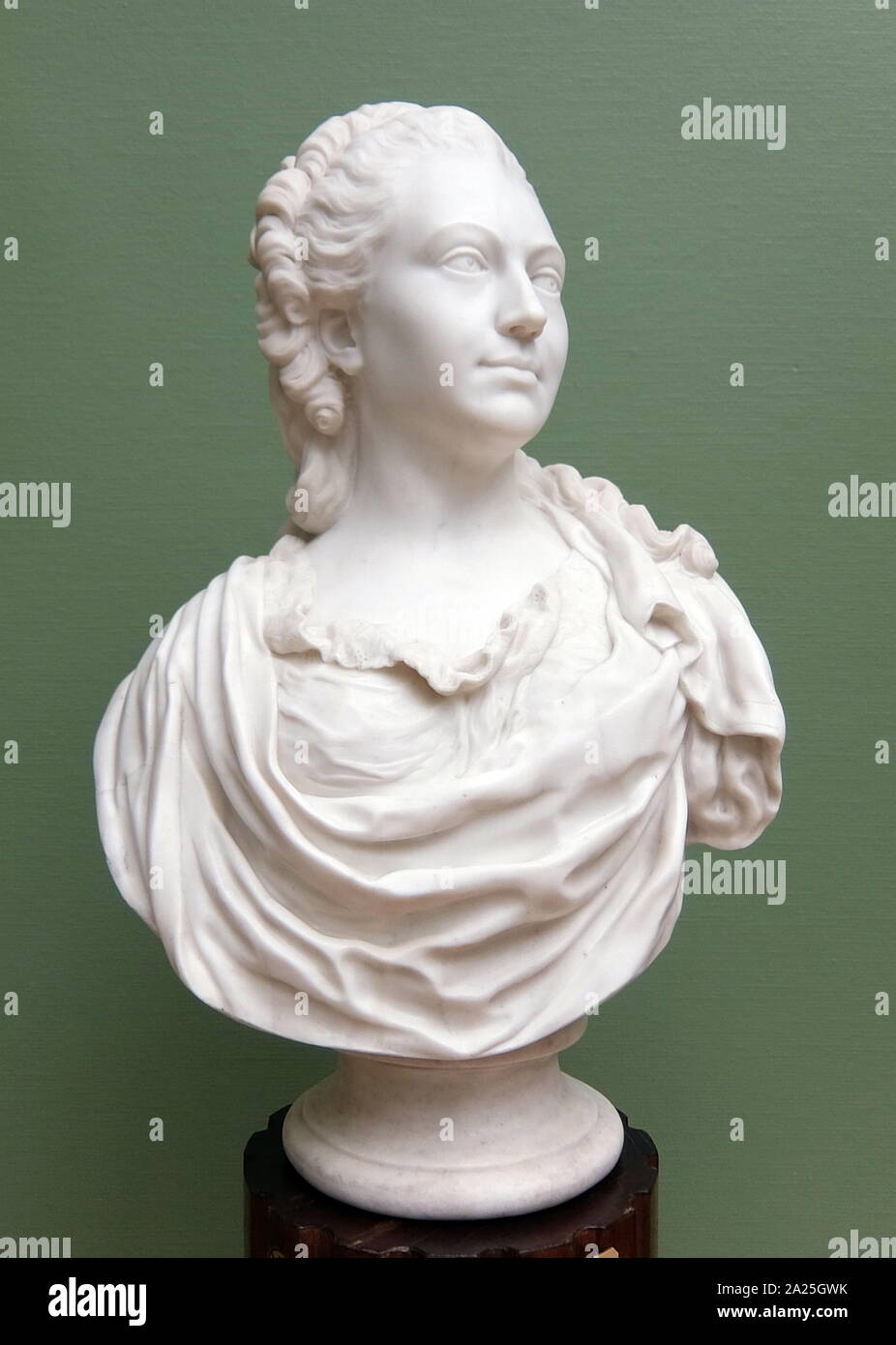 Marble bust of Alexandra Demidova by Fedot Shubin. Fedot Ivanovich Shubin (1740-1805) a Russian sculptor. Stock Photo