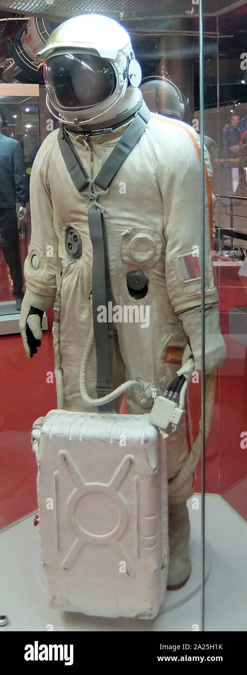 Krechet-94 spacesuit - the Soviet semi-rigid spacesuit with integrated life-support system. Designed under the direction of Guy Severin (1926-2008). Stock Photo
