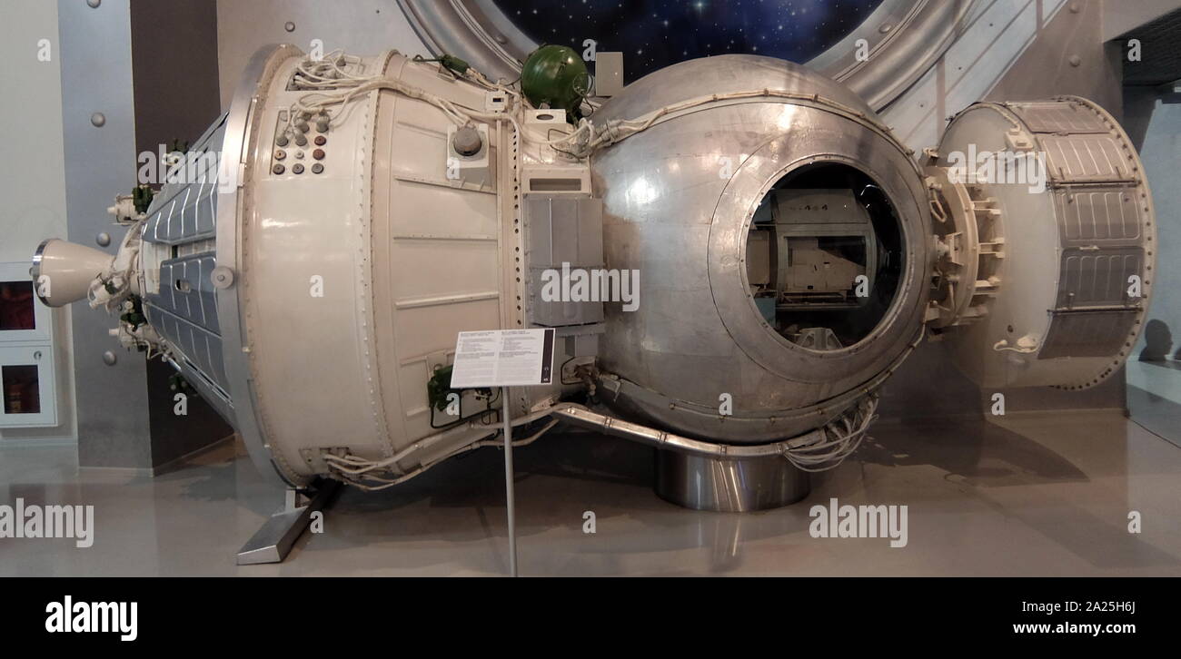 The descent module of the Soyuz-37 spacecraft. Stock Photo
